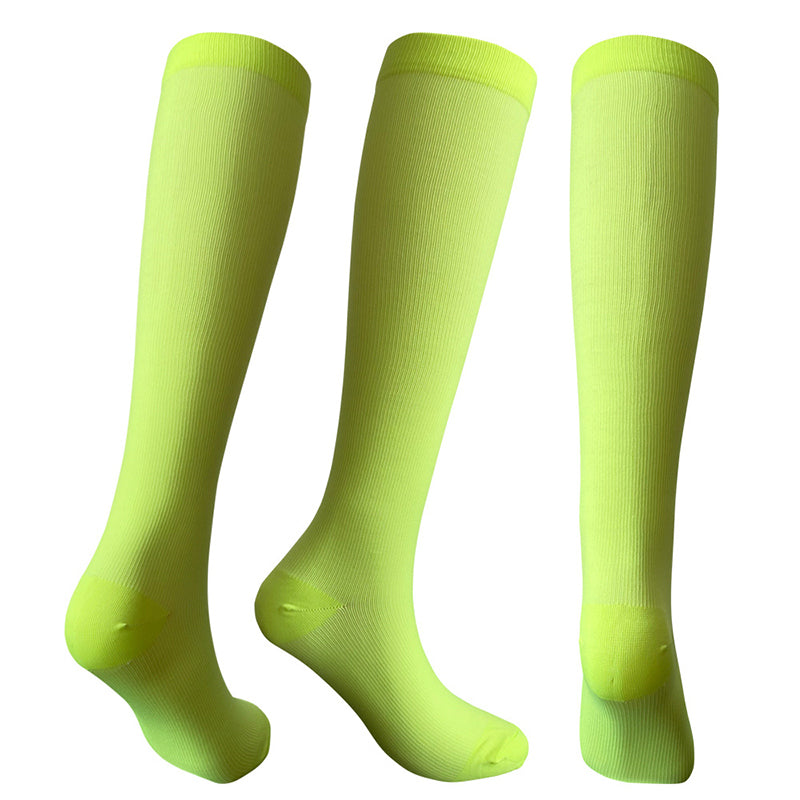 Chaussettes de compression de sport de couleur unie (3 paires)