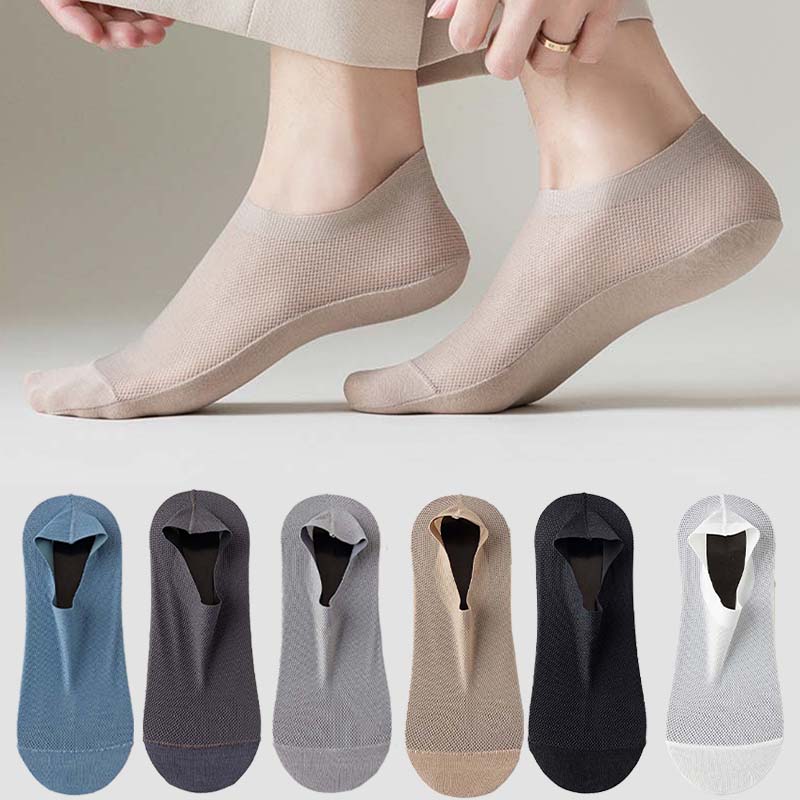 Chaussettes respirantes en soie glacée grande taille (3 paires)