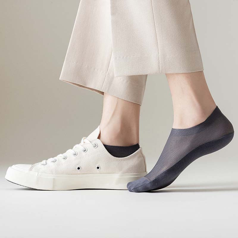Chaussettes respirantes en soie glacée grande taille (3 paires)