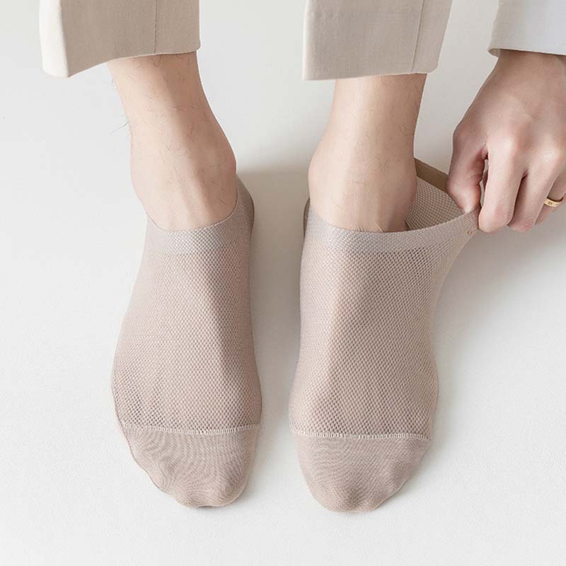 Chaussettes respirantes en soie glacée grande taille (3 paires)