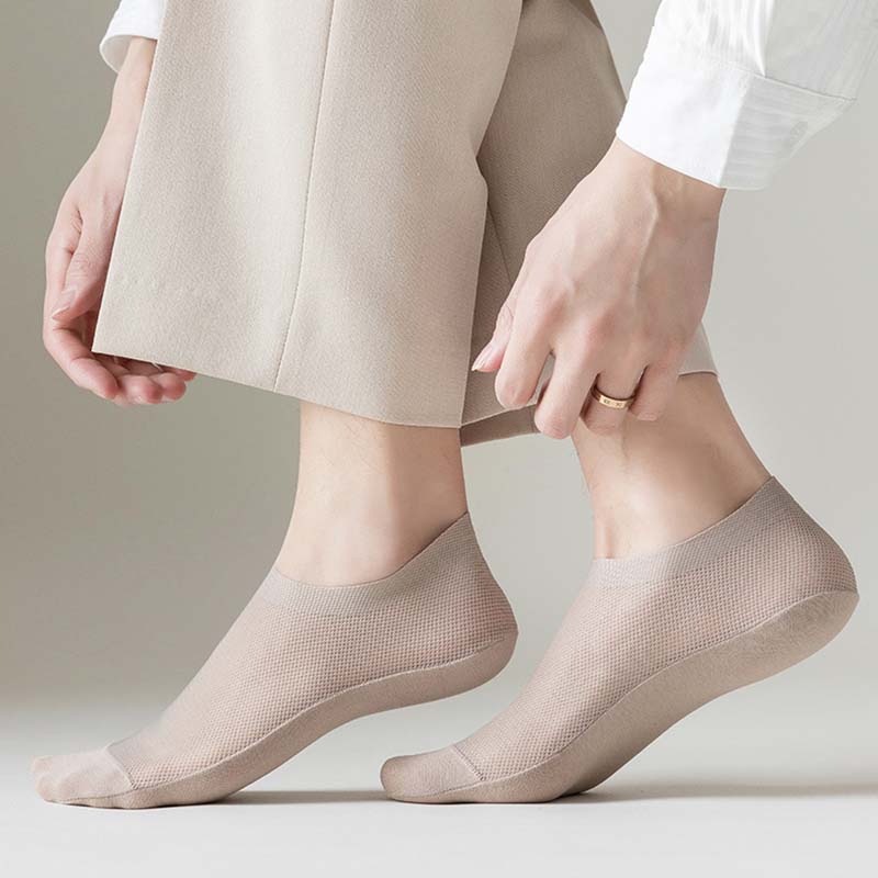 Chaussettes respirantes en soie glacée grande taille (3 paires)