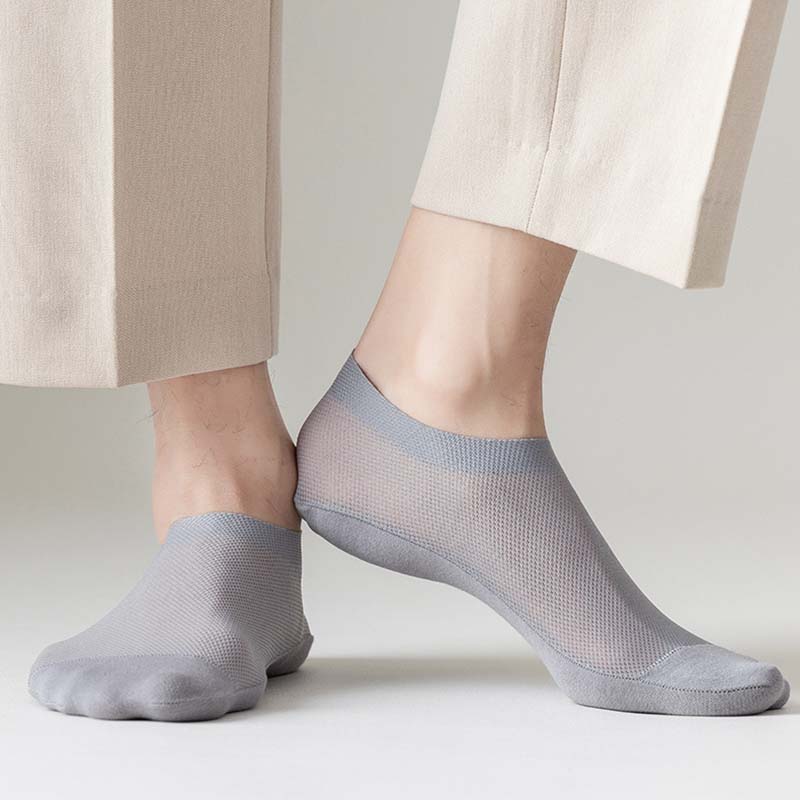 Chaussettes respirantes en soie glacée grande taille (3 paires)