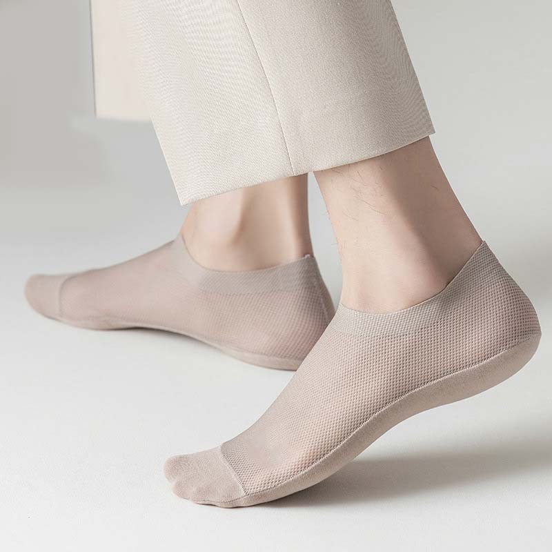 Chaussettes respirantes en soie glacée grande taille (3 paires)