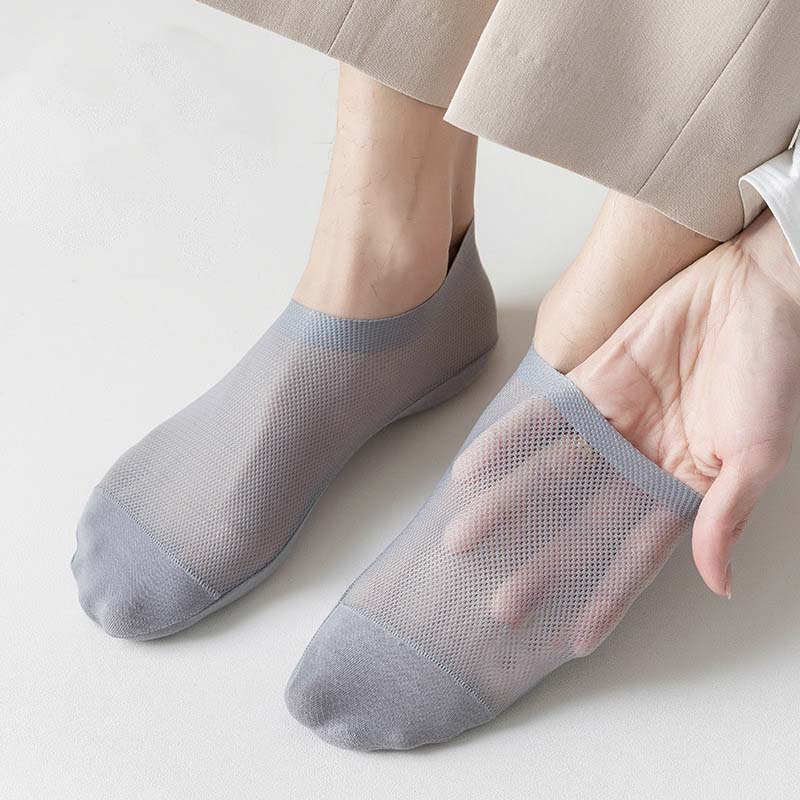 Chaussettes respirantes en soie glacée grande taille (3 paires)