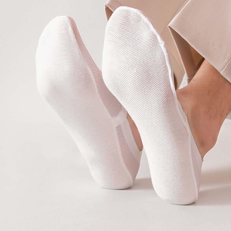 Chaussettes invisibles classiques en maille grande taille (4 paires)