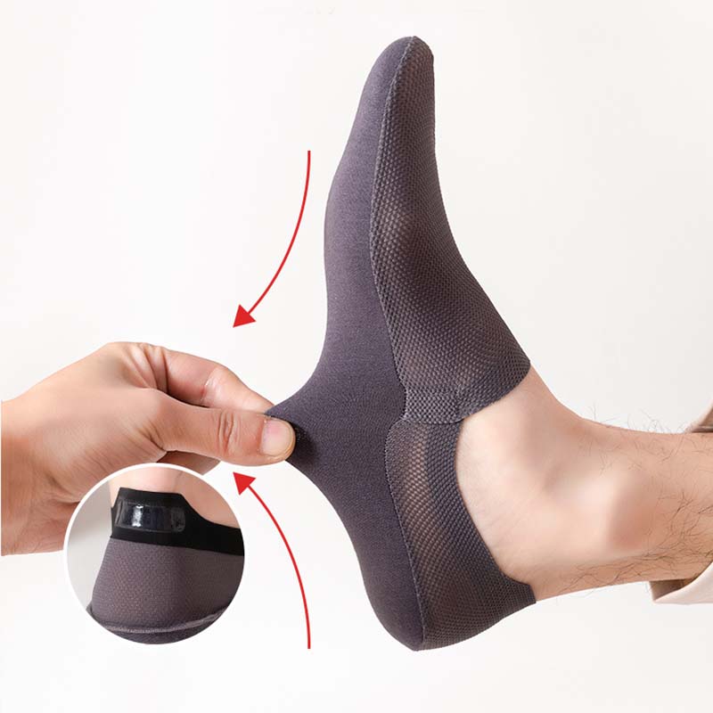 Chaussettes invisibles classiques en maille grande taille (4 paires)