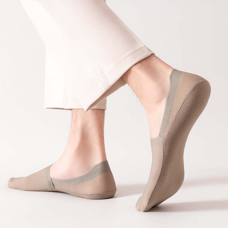 Chaussettes invisibles classiques en maille grande taille (4 paires)