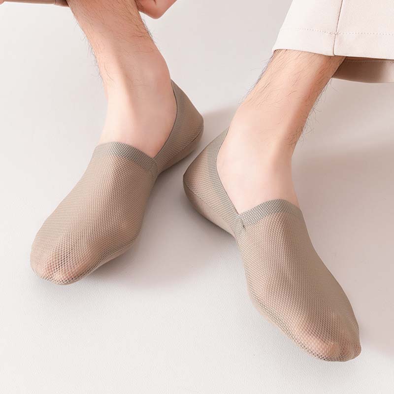 Chaussettes invisibles classiques en maille grande taille (4 paires)