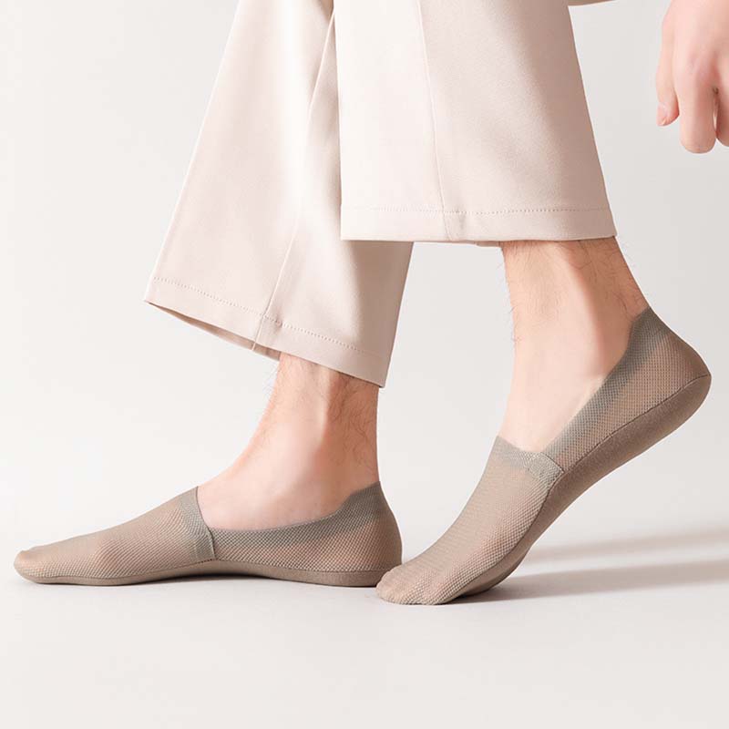 Chaussettes invisibles classiques en maille grande taille (4 paires)
