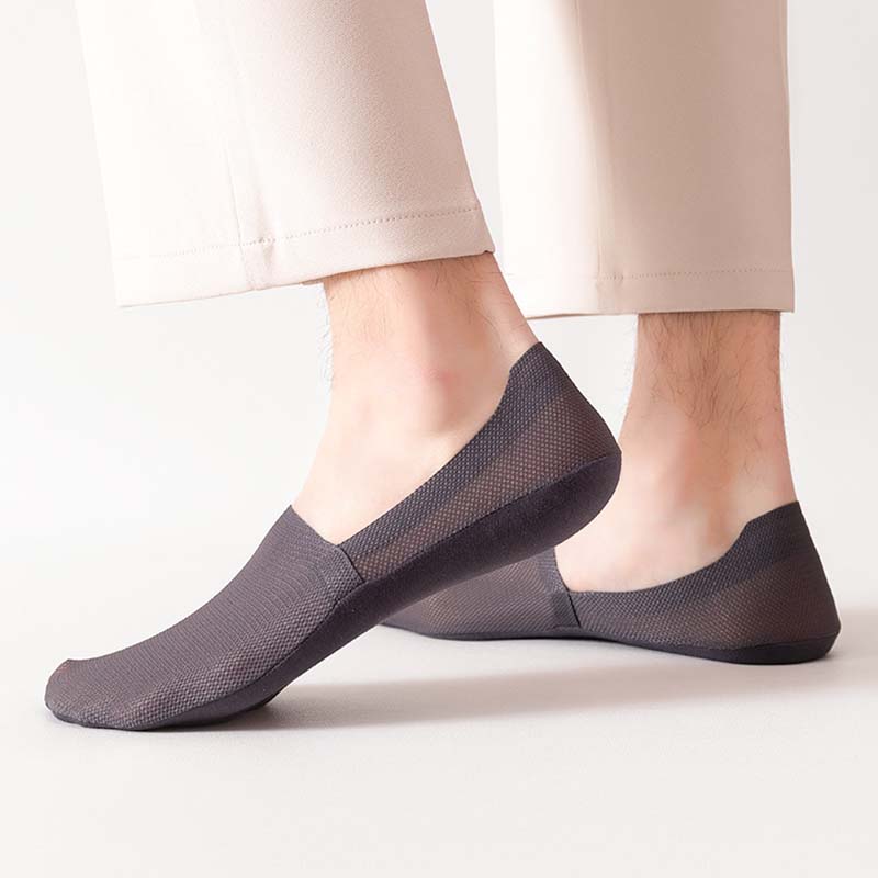 Chaussettes invisibles classiques en maille grande taille (4 paires)