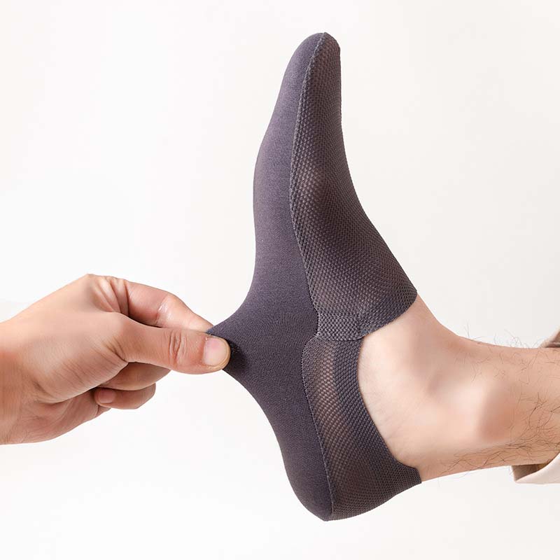 Chaussettes invisibles classiques en maille grande taille (4 paires)