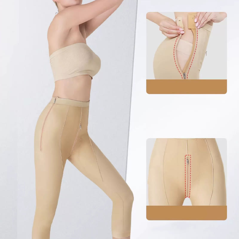 Pantalon de compression post-opératoire à fermeture éclair