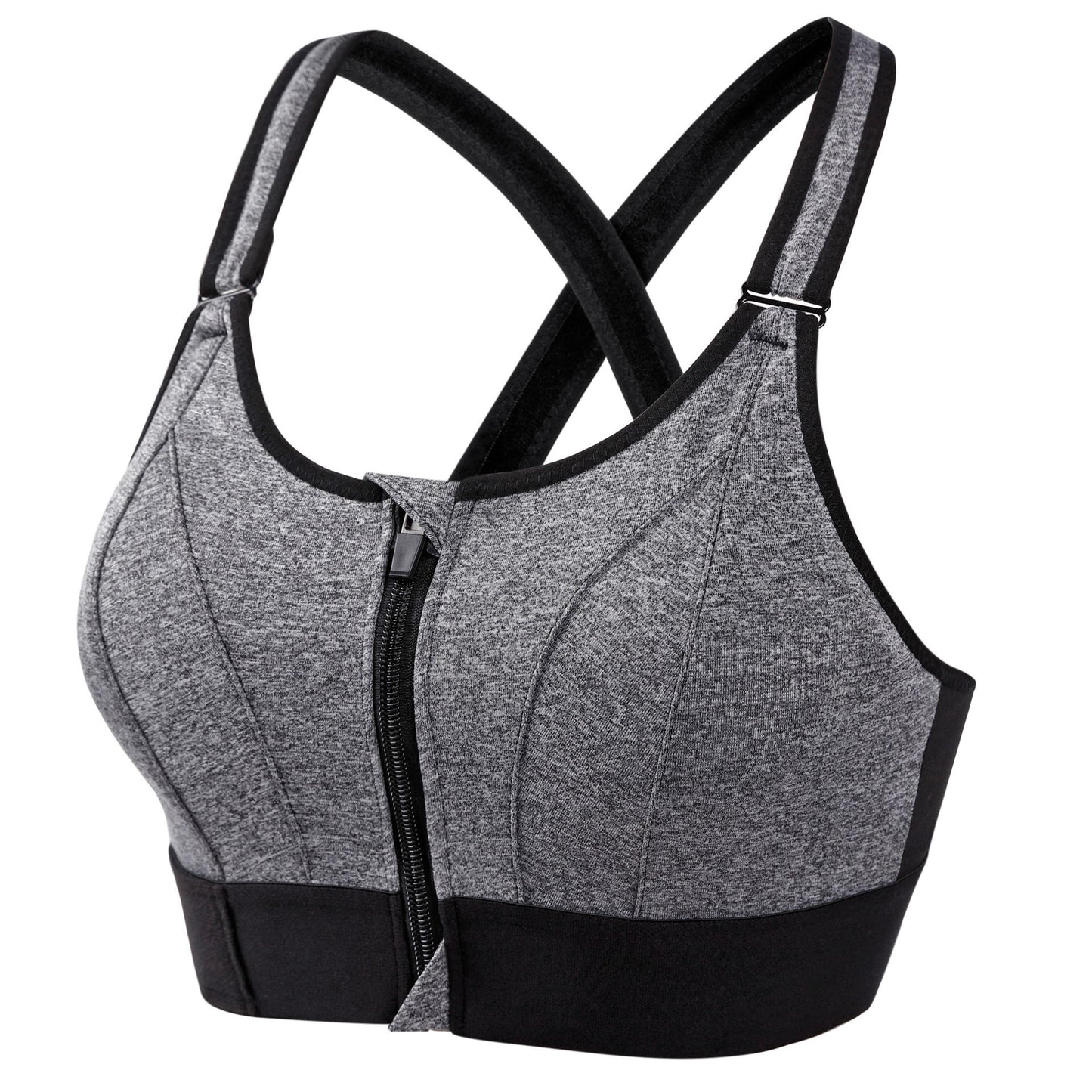 Soutiens-gorge de sport à dos croisé - Gris - 5XL - image 9