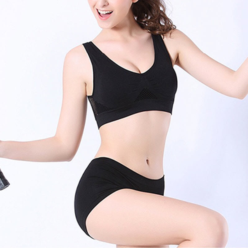 Soutiens-gorge de sport grande taille à découpes en maille (lot de 2)