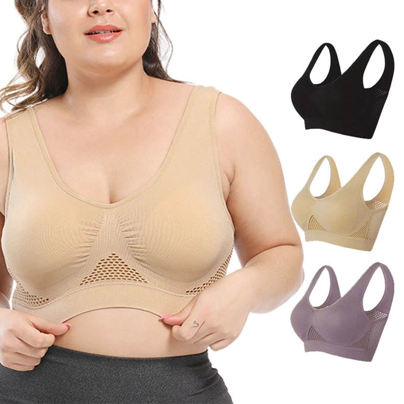 Soutiens-gorge de sport grande taille à découpes en maille (lot de 2)
