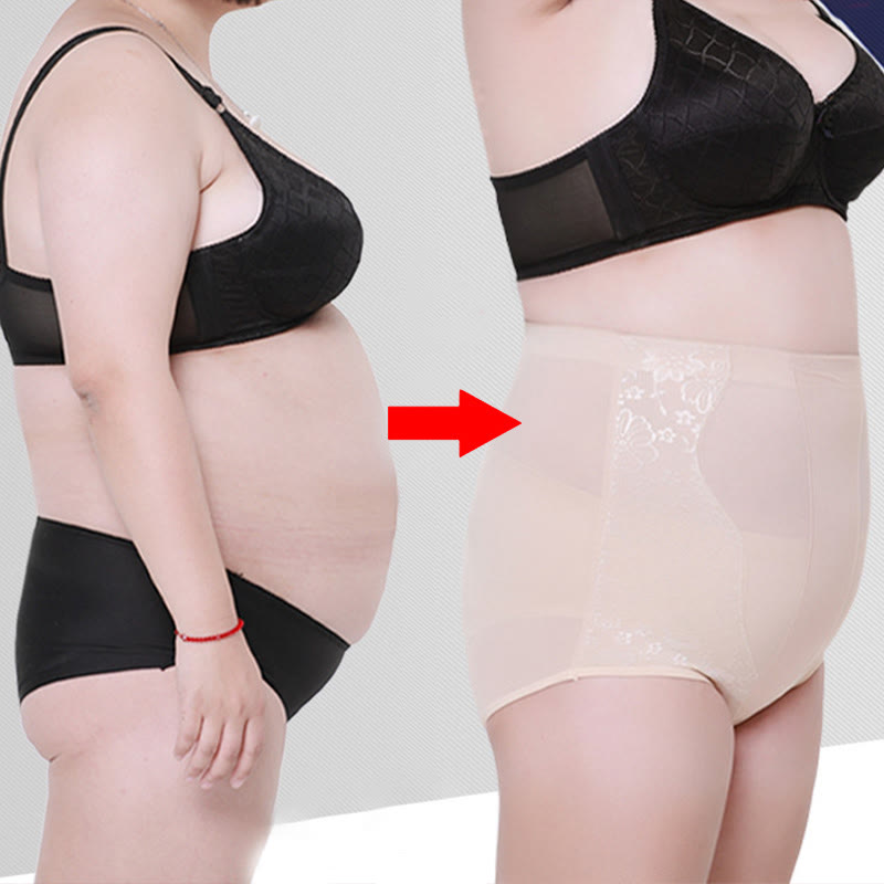 Culotte gainante en dentelle grande taille (lot de 2)