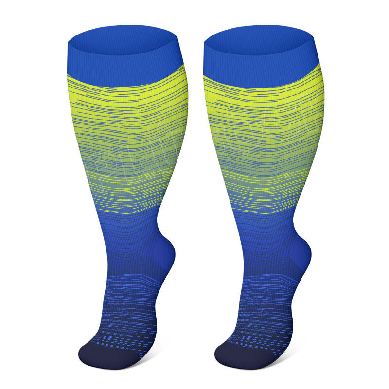 Chaussettes de compression dégradées de couleurs grande taille (3 paires)