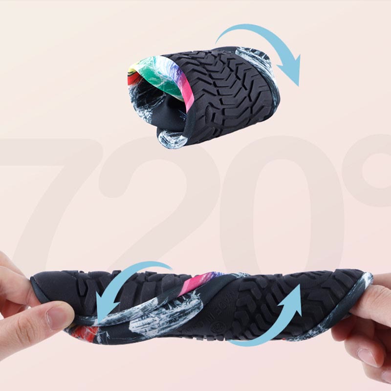 Chaussons-chaussettes arc-en-ciel grande taille