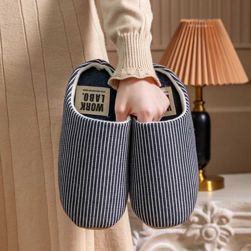 Chaussons rayés grande taille