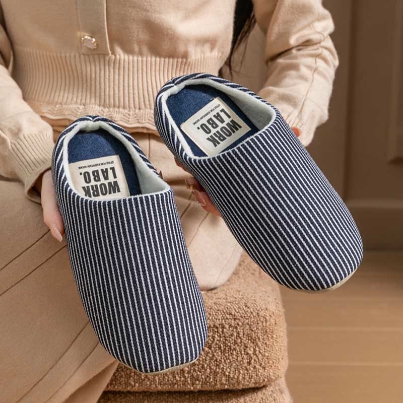Chaussons rayés grande taille