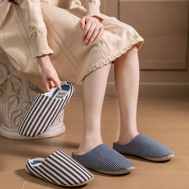 Chaussons rayés grande taille