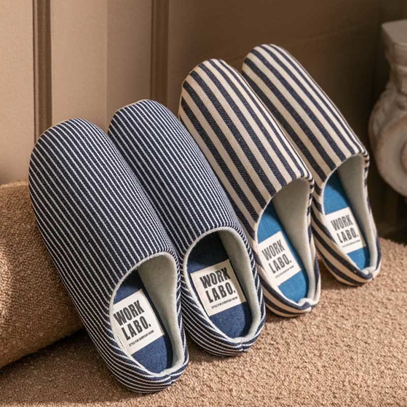 Chaussons rayés grande taille