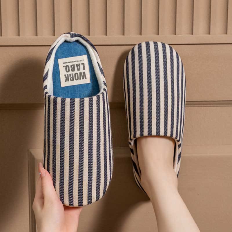 Chaussons rayés grande taille