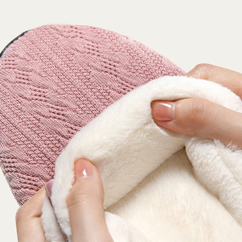 Chaussons en peluche à semelle souple grande taille