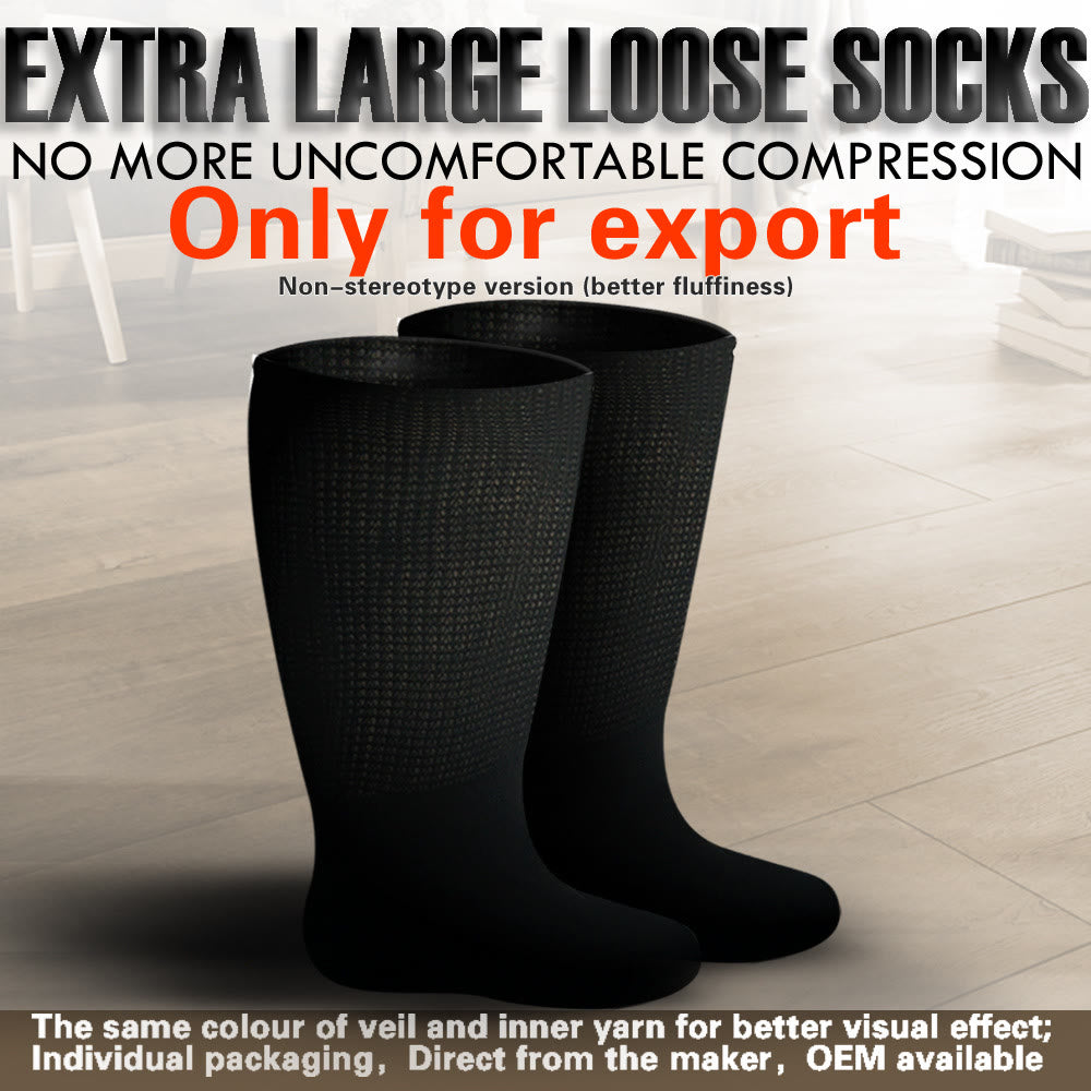 Chaussettes hautes pour diabétiques, très amples, grande taille (3 paires) - image 15
