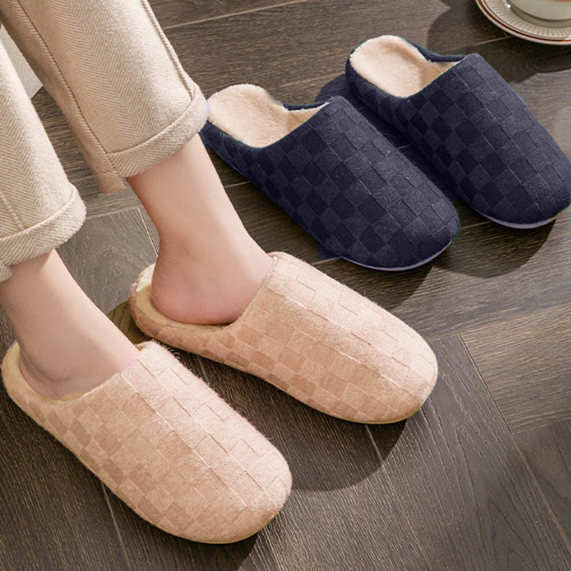 Chaussons à damier grande taille