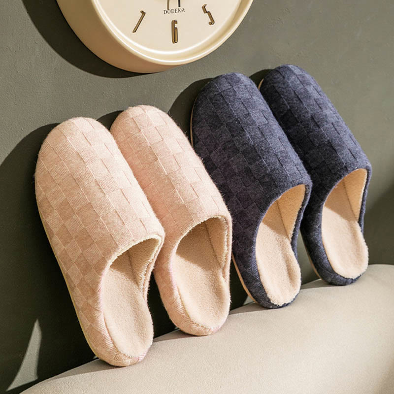 Chaussons à damier grande taille