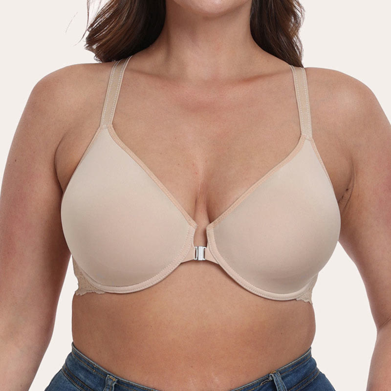 Soutiens-gorge grande taille à couverture complète avec boucle sur le devant