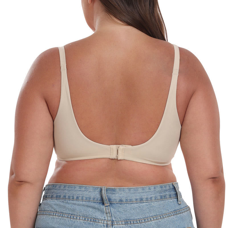 Soutiens-gorge grande taille en soie glacée sans trace, couverture complète