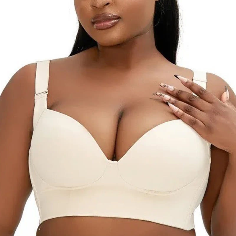 Soutiens-gorge grande taille à décolleté en V profond et à couverture complète