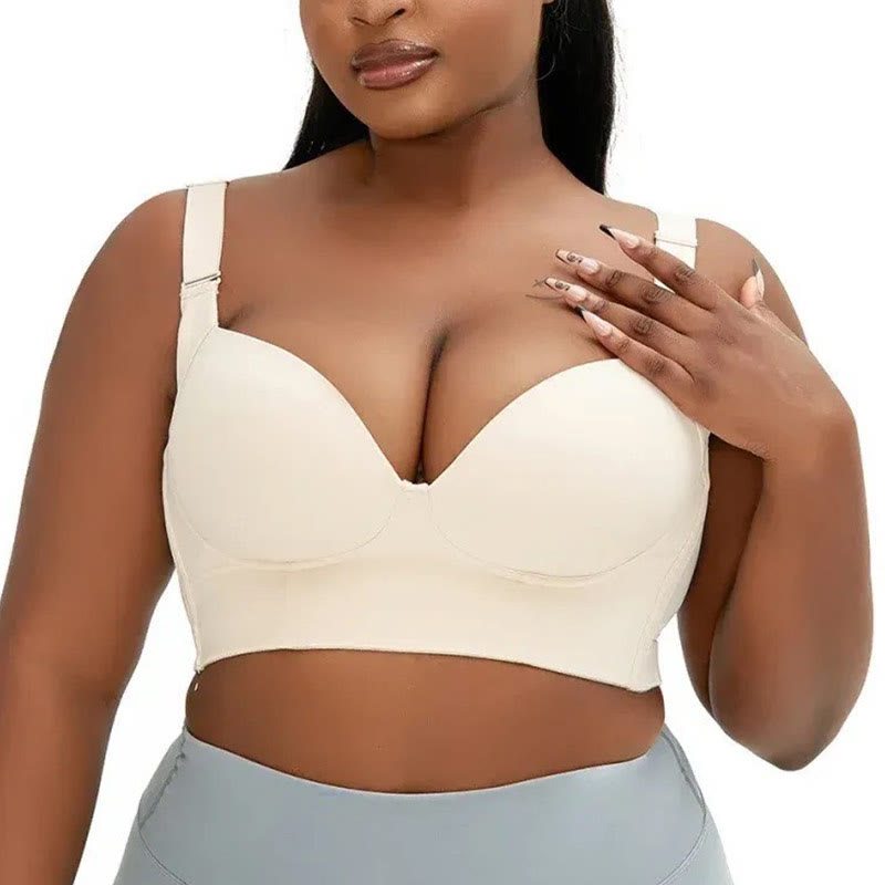 Soutiens-gorge grande taille à décolleté en V profond et à couverture complète