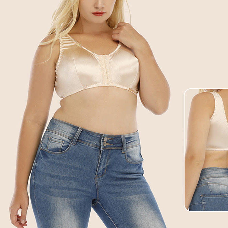 Soutiens-gorge sans armatures confortables à boucle avant grande taille