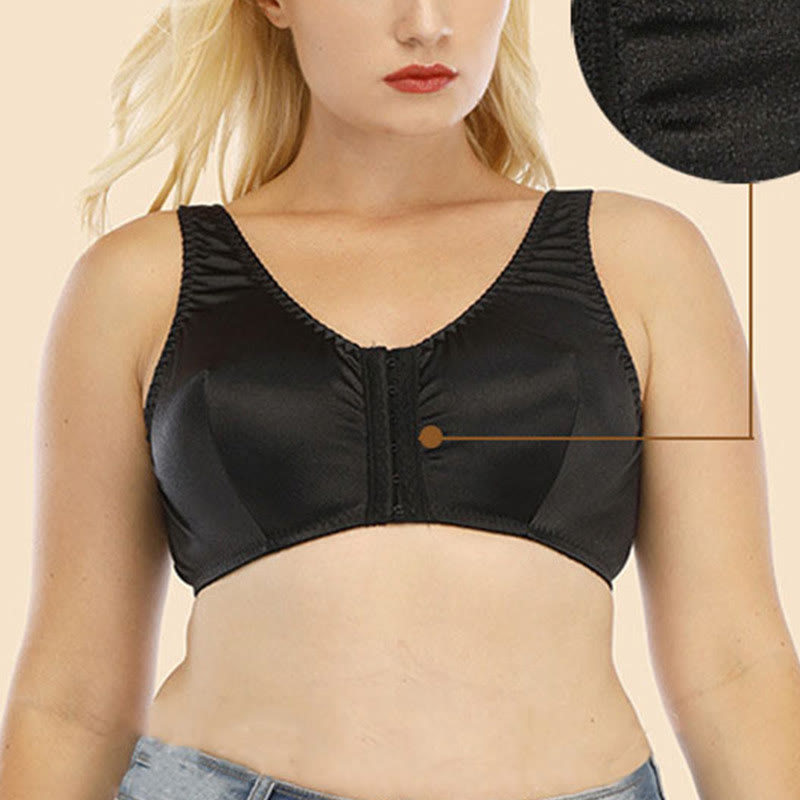 Soutiens-gorge sans armatures confortables à boucle avant grande taille
