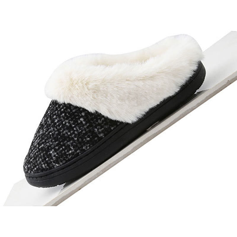 Chaussons de chambre doublés de fourrure grande taille