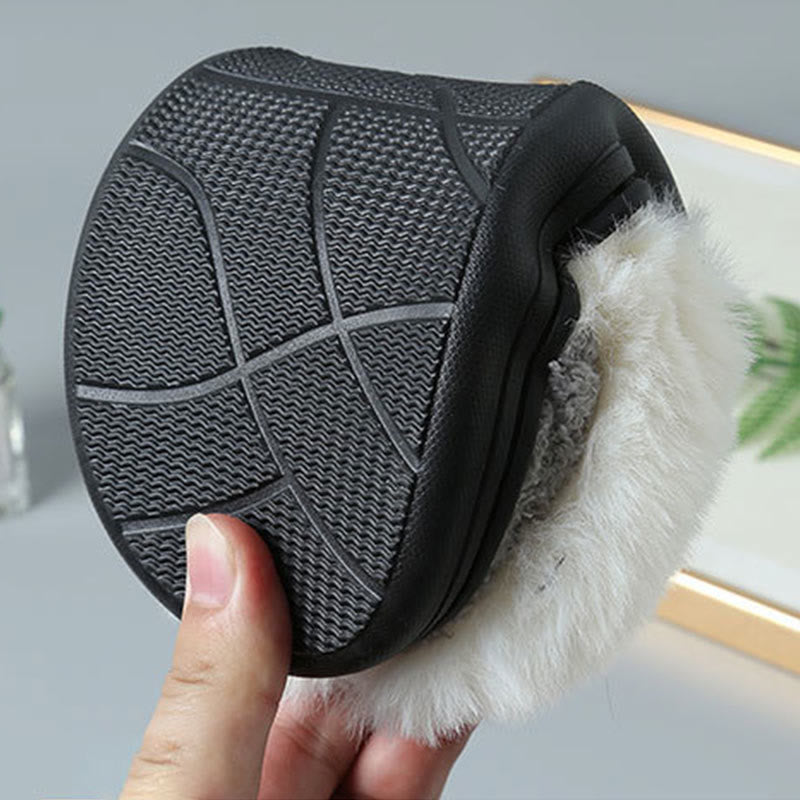 Chaussons de chambre doublés de fourrure grande taille