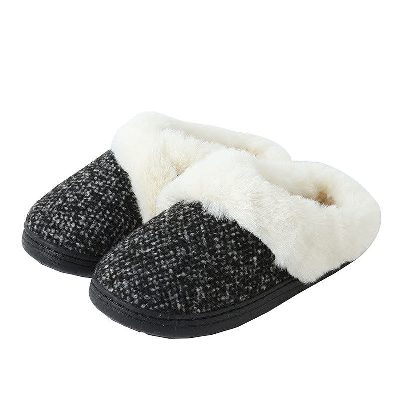 Chaussons de chambre doublés de fourrure grande taille