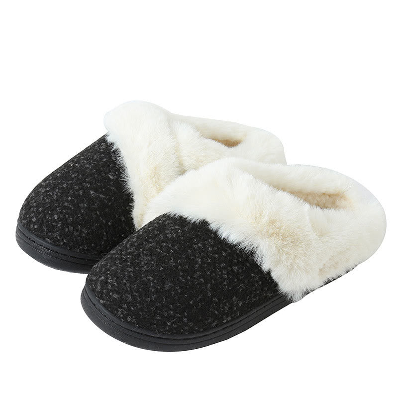 Chaussons de chambre doublés de fourrure grande taille