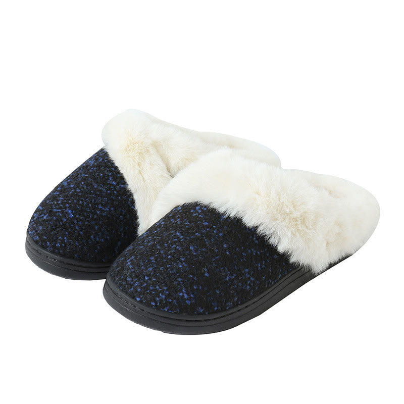 Chaussons de chambre doublés de fourrure grande taille