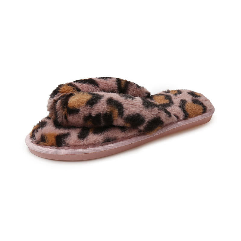 Chaussons imprimés léopard grande taille