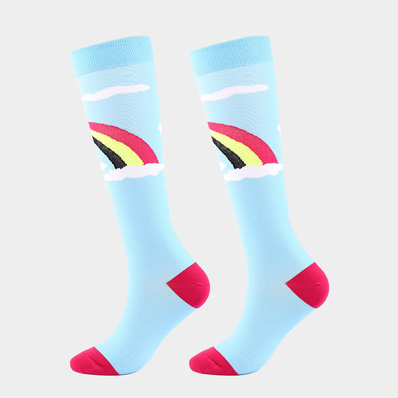 Chaussettes de compression grande taille à motifs variés (6 paires)