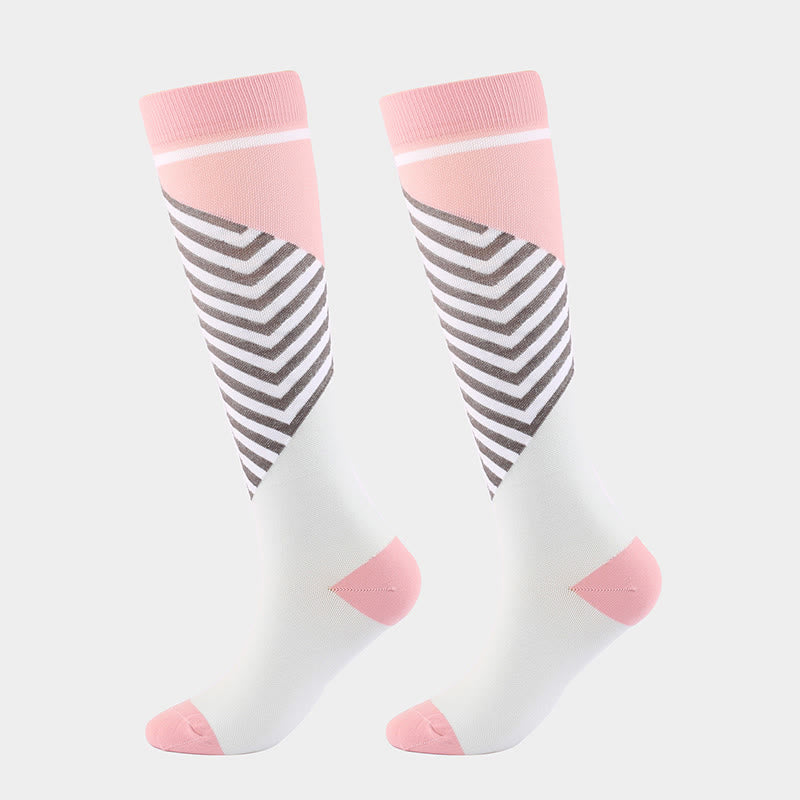 Chaussettes de compression grande taille à motifs variés (6 paires)