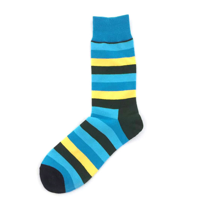 Chaussettes courtes à rayures colorées grande taille (5 paires)