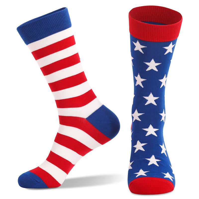 Chaussettes longues à imprimé drapeau américain (4 paires)