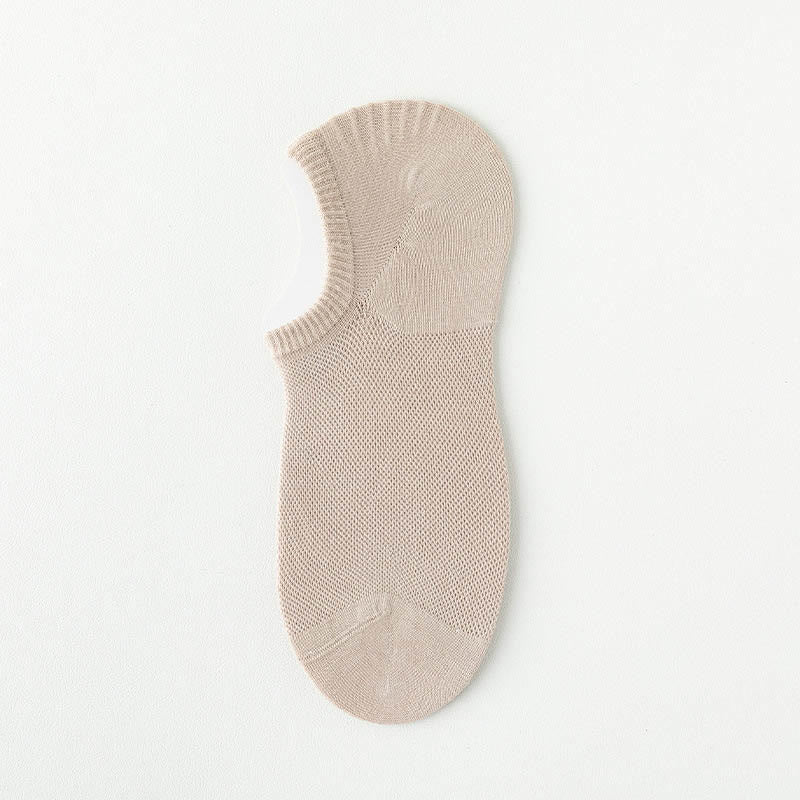 Chaussettes d'été invisibles de couleur unie grande taille (7 paires)