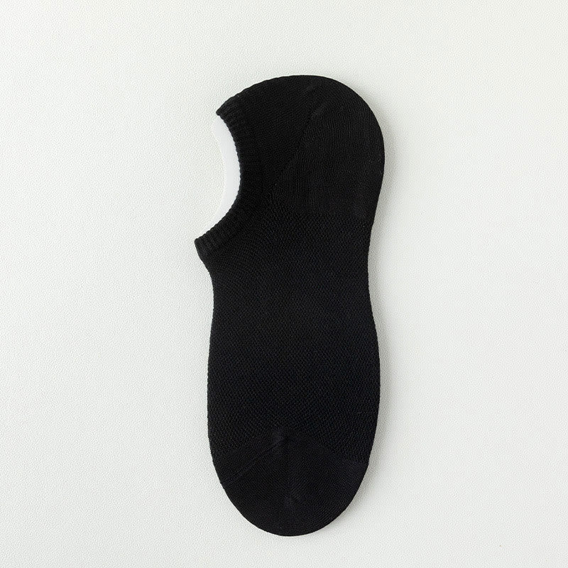 Chaussettes d'été invisibles de couleur unie grande taille (7 paires)