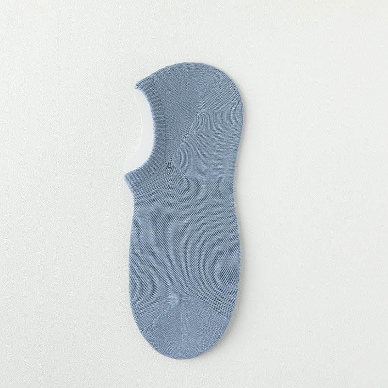 Chaussettes d'été invisibles de couleur unie grande taille (7 paires)